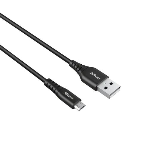 Trust 23567 USB cable USB 2.0 1 m USB A Micro-USB A 0.48 Gbit/s 15 W Black