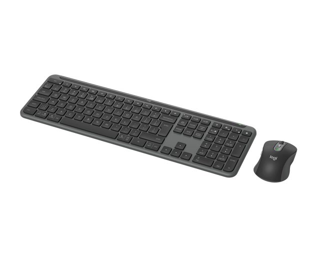 Logitech 920-012490 keyboard Mouse included Office RF Wireless + Bluetooth QWERTY US International Graphite