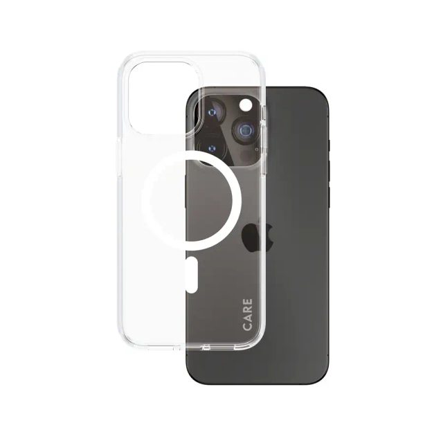 PanzerGlass CARE™ by ® Urban Combat Case Transparent w. White MagSafe iPhone 15 Pro Max