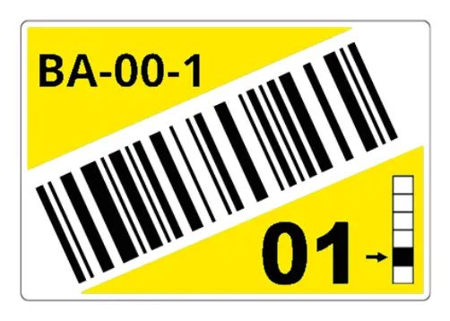 Brother LTZ16055FCB self-adhesive label Rectangle Yellow
