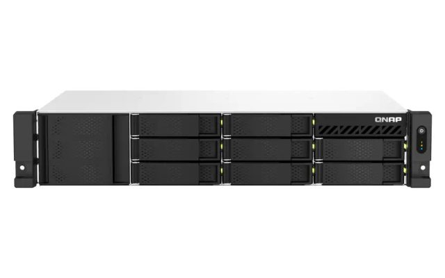 QNAP TS-864EU-8G NAS/storage server Rack (2U) Intel® Celeron® 8 GB DDR4 0 TB QNAP Turbo System Black