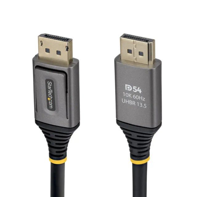 StarTech.com 1m DisplayPort 2.1 Cable, VESA Certified DP54 DisplayPort Cable, Uncompressed 8K 60Hz, 8K 144Hz/4K 240Hz w/DSC 1.2a, DP 2.1 Monitor Cord
