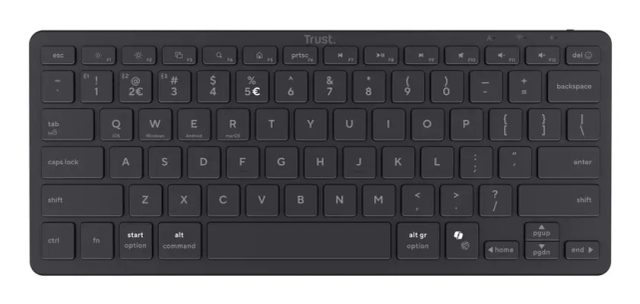 Trust Nado II keyboard Home/Office Bluetooth German Black
