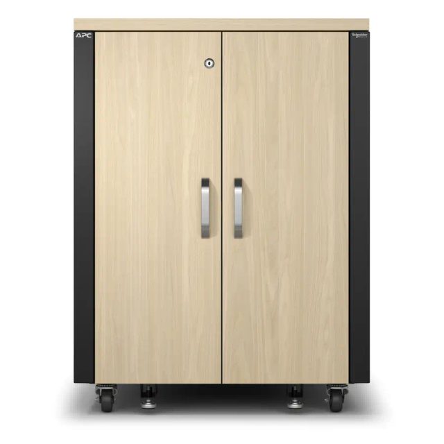 APC NetShelter Soundproof, 17U, Server Rack Enclosure, 230V, Maple