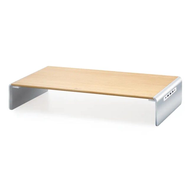 j5create JCT425 68.6 cm (27") Desk Silver, Tan, Wood