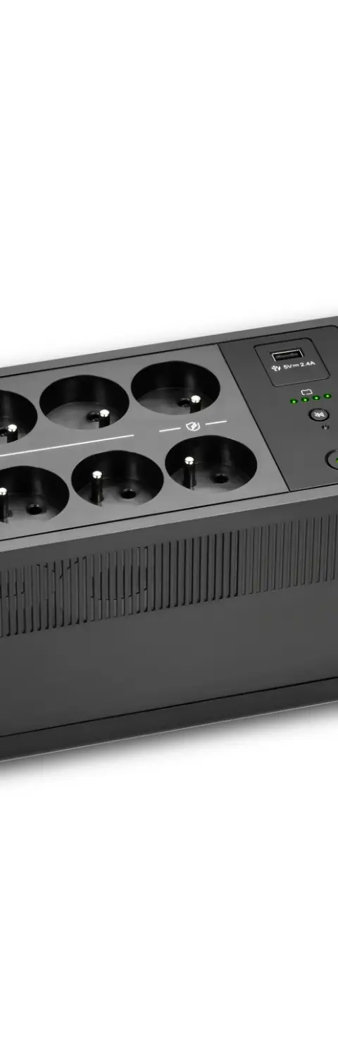 APC Back-UPS, 500VA/300W Floor/Wall Mount, 230V, 8x French/Belgian outlets, USB Type A Port, User Replaceable Battery