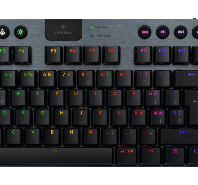 Logitech G915 X LIGHTSPEED keyboard Gaming USB + RF Wireless + Bluetooth QWERTZ German Black