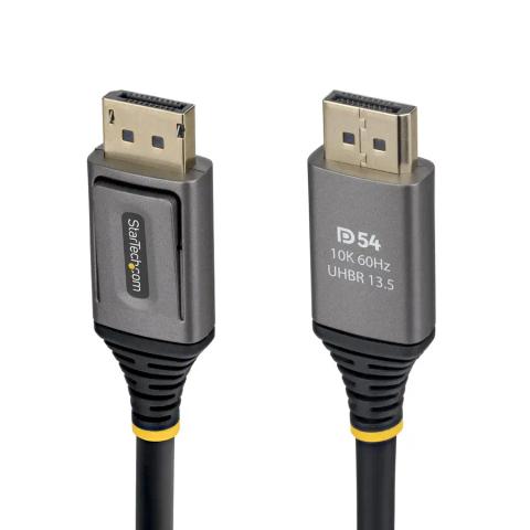 StarTech.com 50cm DisplayPort 2.1 Cable, VESA Certified DP54 DisplayPort Cable, Uncompressed 8K 60Hz, 8K 144Hz/4K 240Hz w/DSC 1.2a, DP 2.1 Monitor Cord