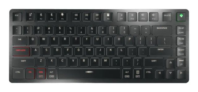 CHERRY KW X ULP 2.0 MINI keyboard Home/Office USB + RF Wireless + Bluetooth QWERTY US English Black