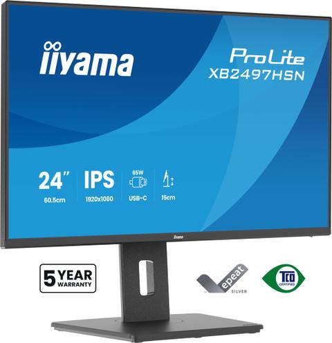 iiyama ProLite XB2497HSN-B1 computer monitor 60.5 cm (23.8") 1920 x 1080 pixels Full HD LED Black