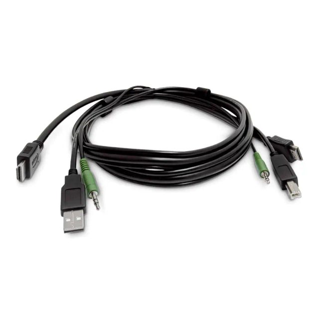 StarTech.com 6ft (1.8m) HDMI KVM Cable, USB 2.0, 3.5mm Audio, Universally Compatible Combo Cable for KVM Switches, TAA Compliant