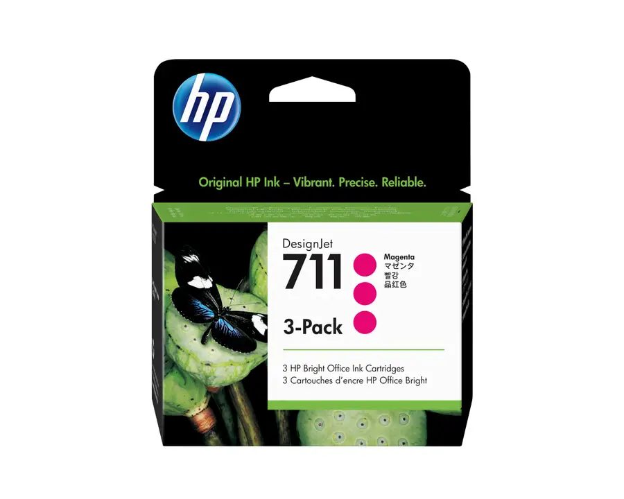 HP 711 3-pack 29-ml Magenta DesignJet Ink Cartridges