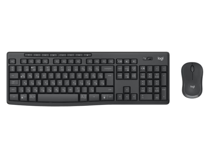 Logitech MK370 Combo for Business keyboard Mouse included Office RF Wireless + Bluetooth QWERTY Portuguese Graphite