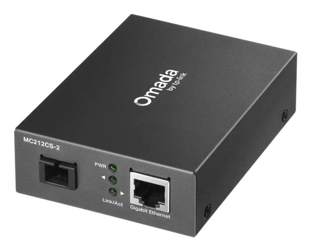 TP-Link Omada MC212CS-2 network media converter 1000 Mbit/s 1550 nm Single-mode Black