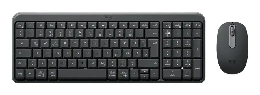 Logitech MK250 Compact Bluetooth Wireless Combo keyboard Mouse included Universal RF Wireless + Bluetooth QWERTZ German Graphite