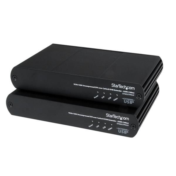 StarTech.com USB DVI over Cat 5e / Cat 6 KVM Console Extender w/ 1920x1200 Uncompressed Video - 330ft (100m)