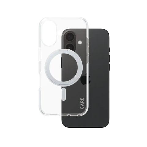 PanzerGlass CARE™ by ® Case Transparent w. Silver Kickstand & MagSafe iPhone 16