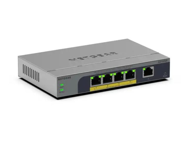 NETGEAR GS105EP Unmanaged Gigabit Ethernet (10/100/1000) Power over Ethernet (PoE) Grey
