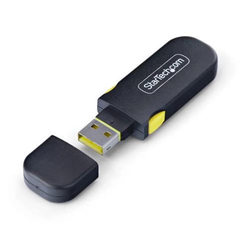 StarTech.com USB-A Port Blocker Key with 4x Locking USB-A Dust Cover Plugs, Snap-In Reusable Port Protectors for Laptops & Computers