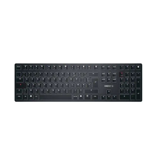 CHERRY KW X ULP keyboard Universal USB + RF Wireless + Bluetooth AZERTY French Black