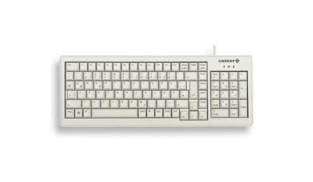 CHERRY XS G84-5200 keyboard Office USB + PS/2 QWERTY English Grey