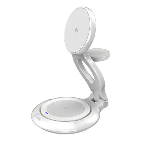 j5create Qi2 3-in-1 Magnetic Foldable Wireless Charging Station