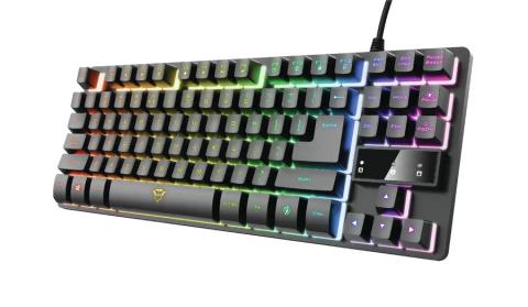 Trust GXT 833 Thado keyboard Gaming USB German Black, Silver