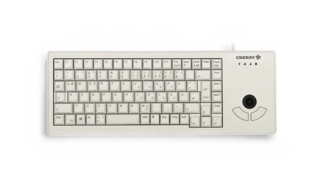 CHERRY XS Trackball keyboard Universal USB Belgian Grey