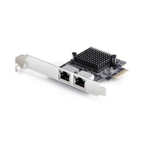StarTech.com 2-Port 5G Gigabit PCIe Network Adapter Card, 5G/2.5G/1G/100M/10M PCI Express LAN Card, Realtek RTL8126, Windows and Linux, TAA Compliant