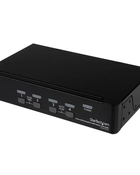 StarTech.com 4 Port USB DisplayPort KVM Switch with Audio