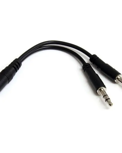StarTech.com 3.5mm 4 Position to 2x 3 Position 3.5mm Headset Splitter Adapter - F/M