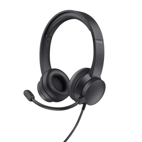 Trust Roha II Headset Wired Head-band Office/Call center Black