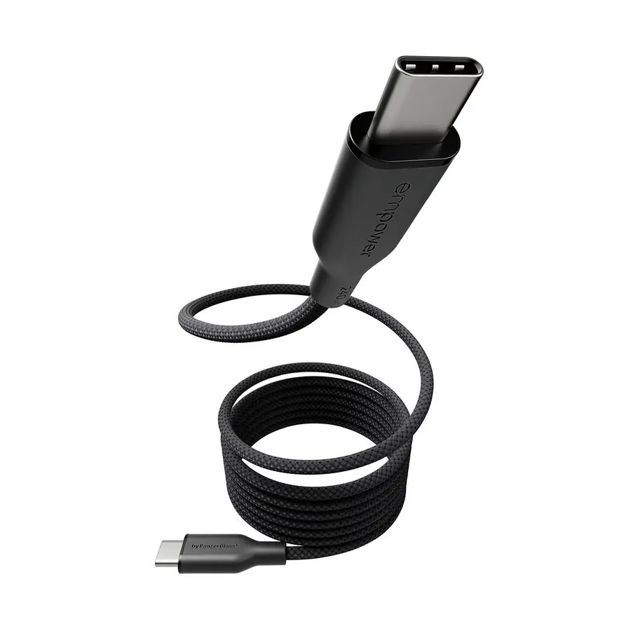 PanzerGlass empower™ by ® Magnetic 240W USB-C to USB-C Cable | USB 2.0 | 1.5M | Space Black