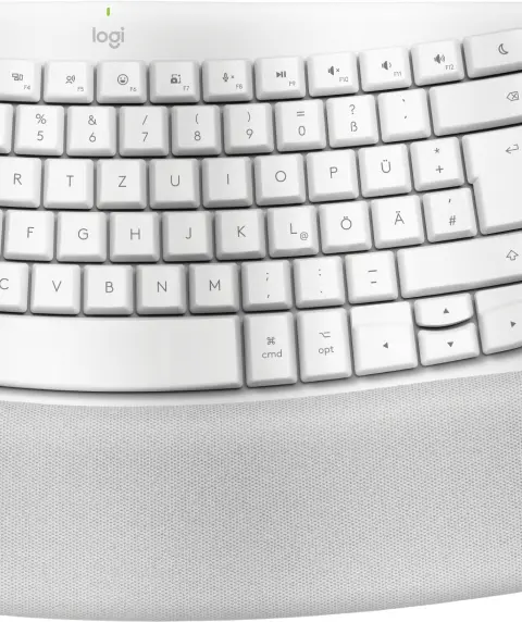 Logitech Wave Keys for Mac keyboard Home/Office Bluetooth QWERTZ German White