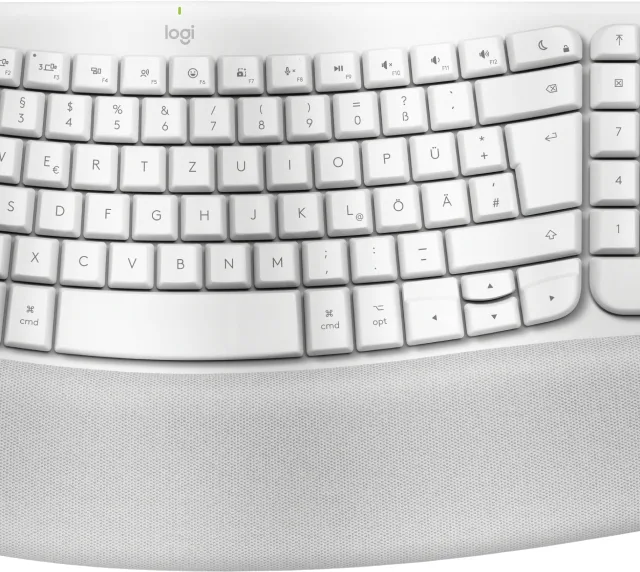 Logitech Wave Keys for Mac keyboard Home/Office Bluetooth QWERTZ German White