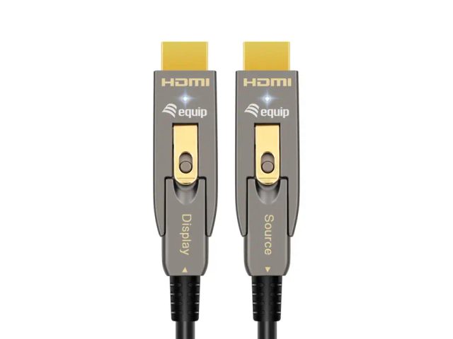 Equip HDMI 2.0 Detachable Type D + A Active Optical Cable, 30m, 4K/60Hz