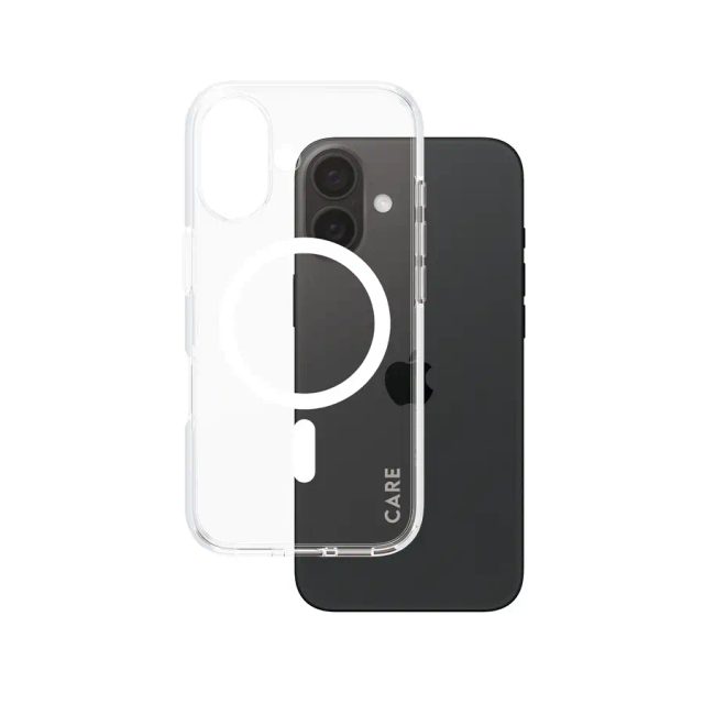 PanzerGlass CARE™ by ® Urban Combat Case Transparent w. White MagSafe iPhone 16