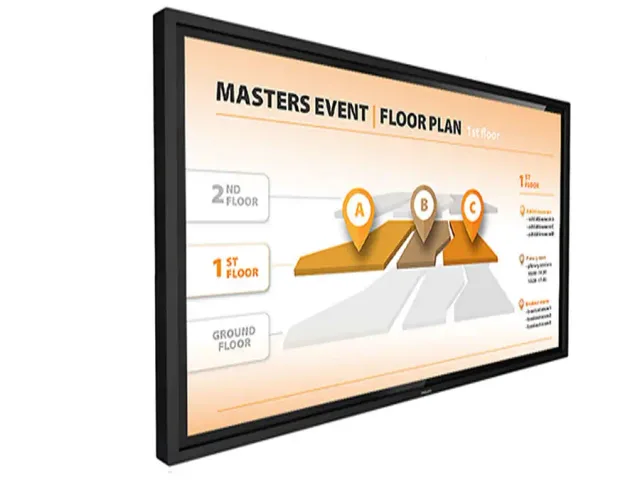 Philips 32BDL3651T/00 Signage Display Digital A-board 81.3 cm (32") VA Wi-Fi 350 cd/m² Full HD Touchscreen Built-in processor Android 8.0