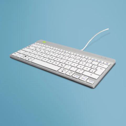 R-Go Tools Ergonomic keyboard R-Go Compact Break, compact keyboard with break software, QWERTZ (DE), wired, white