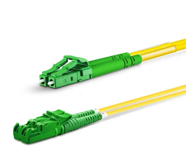 Equip E2000/APC to LC/APC Fiber Cable, SM, Duplex, 7.0m