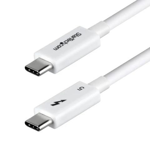 StarTech.com 1.5ft (50cm) Thunderbolt 5 Cable, 80Gbps/Up to 120Gbps, 240W PD, 8K 60Hz, Certified Thunderbolt Cable, Compatible w/Thunderbolt 4/USB4/USB-C - White