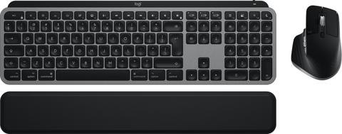 Logitech Master MX Keys S Combo for Mac keyboard Mouse included Home/Office RF Wireless + Bluetooth QWERTY US International Aluminium, Black