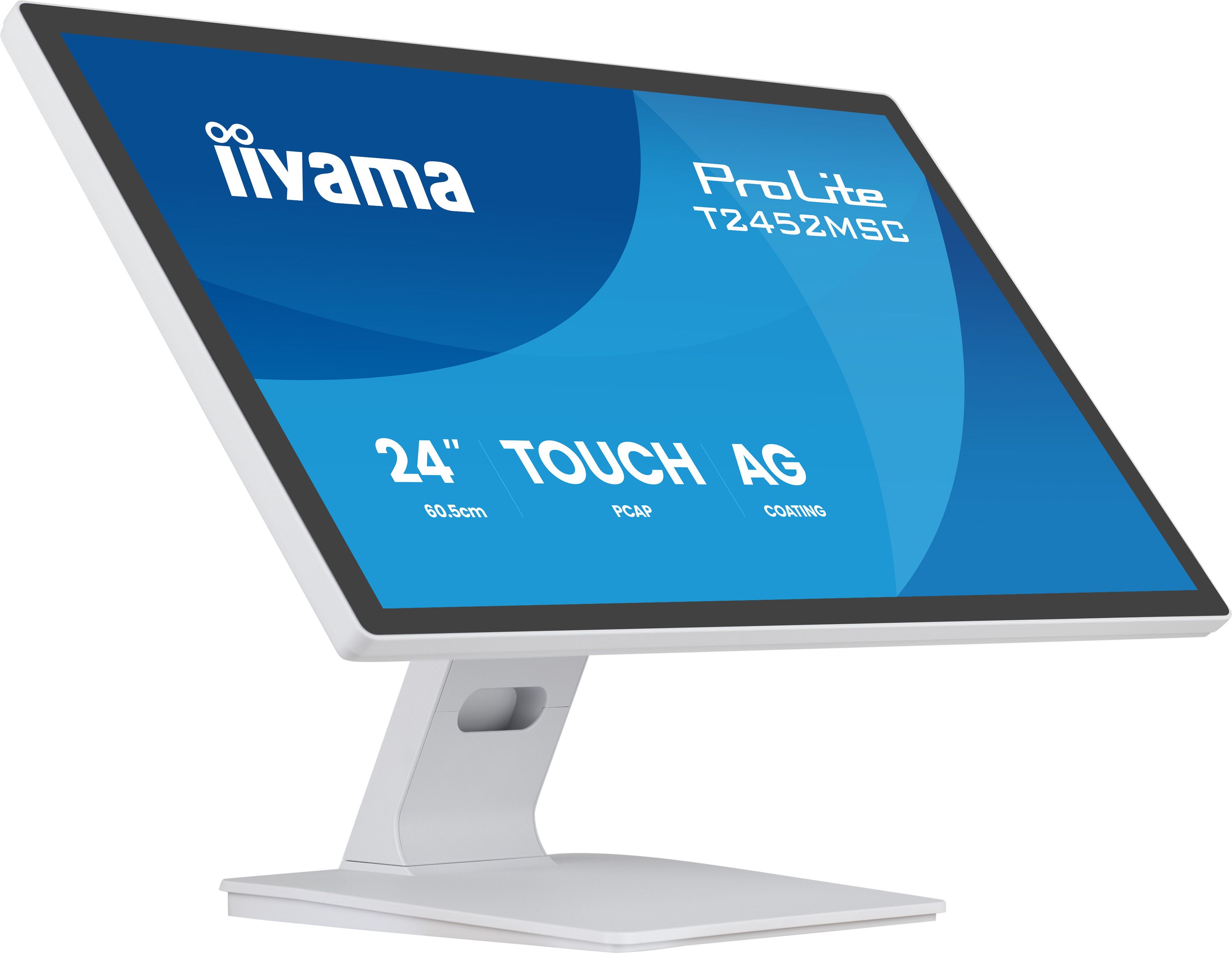 iiyama T2452MSC-W2AG computer monitor 61 cm (24") 1920 x 1080 pixels Full HD LED Touchscreen White