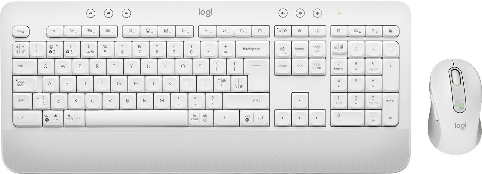Logitech Signature MK650 Combo For Business keyboard Mouse included Office RF Wireless + Bluetooth QWERTY Russian White