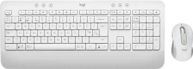 Logitech Signature MK650 Combo For Business keyboard Mouse included Office RF Wireless + Bluetooth QWERTY Russian White