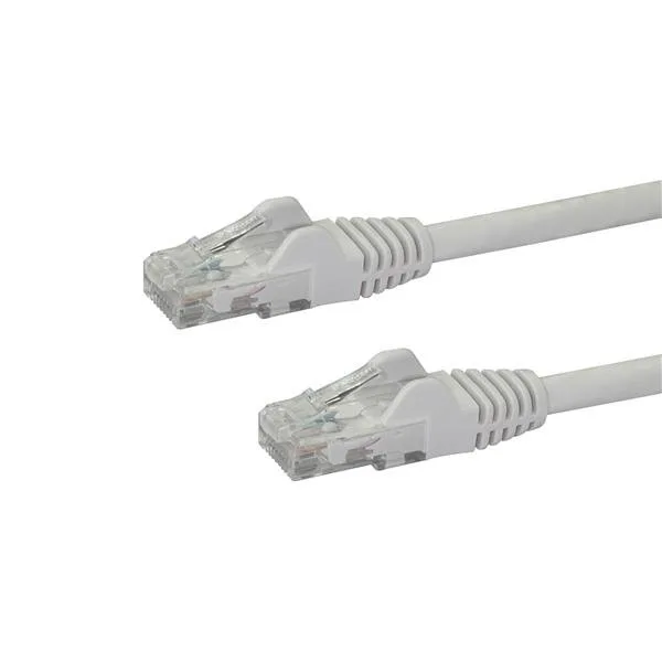 StarTech.com 2m CAT6 Ethernet Cable - White CAT 6 Gigabit Ethernet Wire -250MHz 100W PoE RJ45 UTP Network/Patch Cord Snagless w/Strain Relief Individually Tested