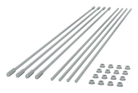 APC NetShelter Aisle Containment, Supporting Rods, 1500 mm, Set of 8, Zinc