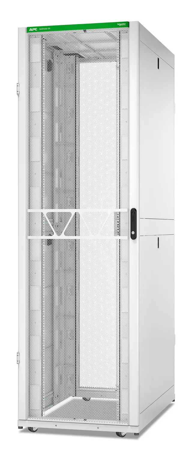 APC NetShelter SX, Server Rack Enclosure, Gen 2, 52U, 2436H x 750W x 1200D mm, with Sides, White