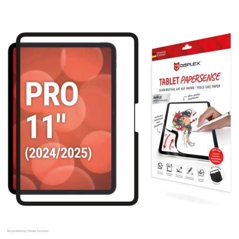 Displex TABLET PAPERSENSE for iPad Pro 11'' (2025/2024), removable writing or drawing film with Paper Feeling