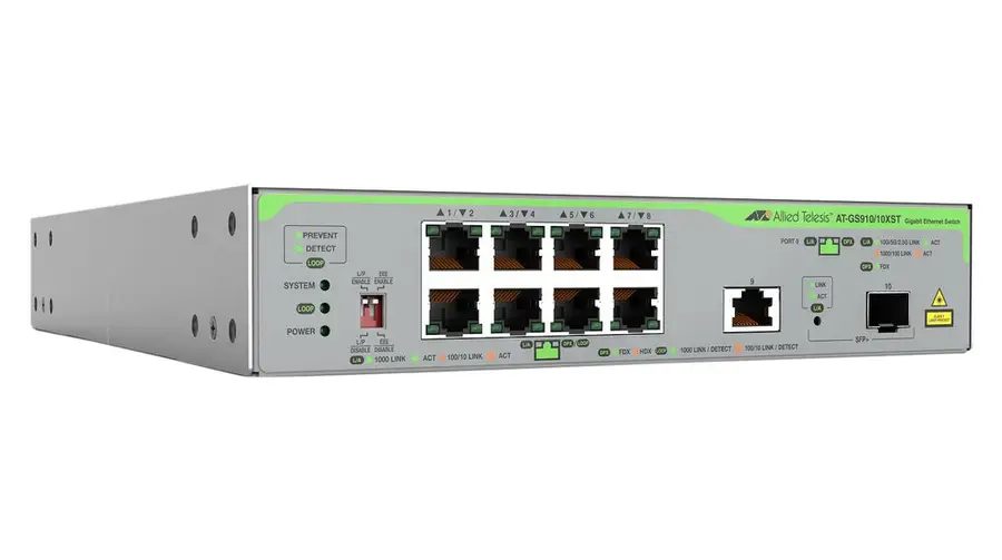 Allied Telesis AT-GS910/10XST-50 network switch Unmanaged 10G Ethernet (100/1000/10000) Grey